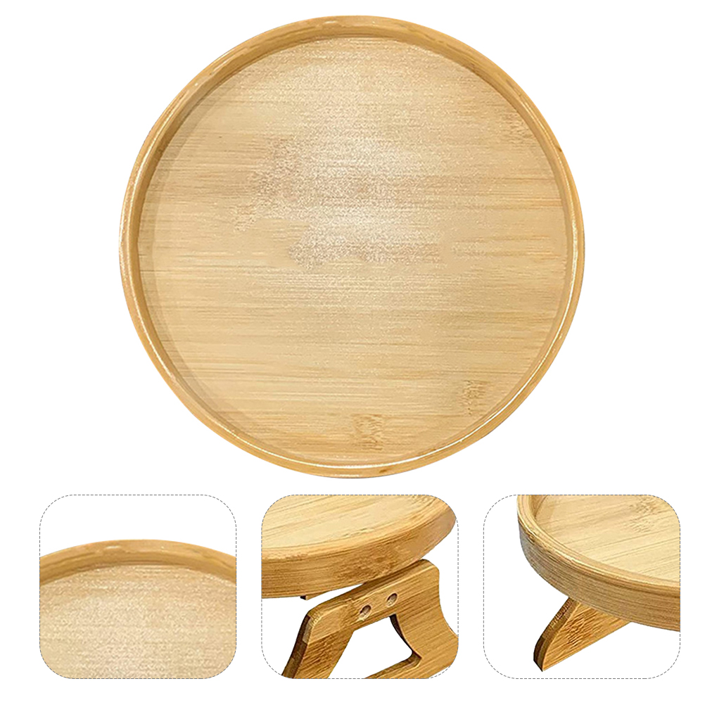 Sofa Arm Tray Table Couch Arm Table Multi-function Bamboo Tray Snacks Dessert Tray for Sofa