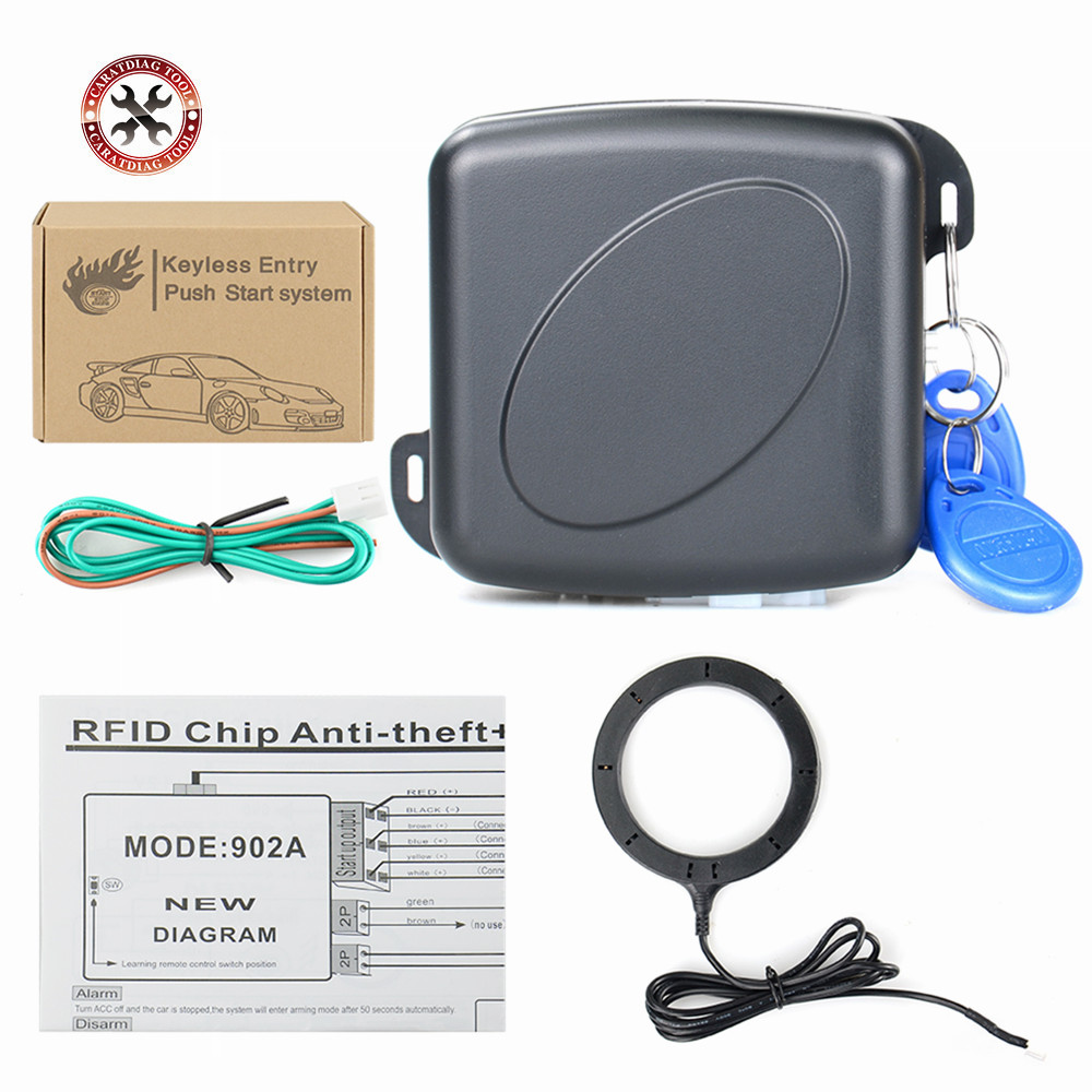 Newest Car start stop button Engine system push button keyless entry system 12v car alarm system