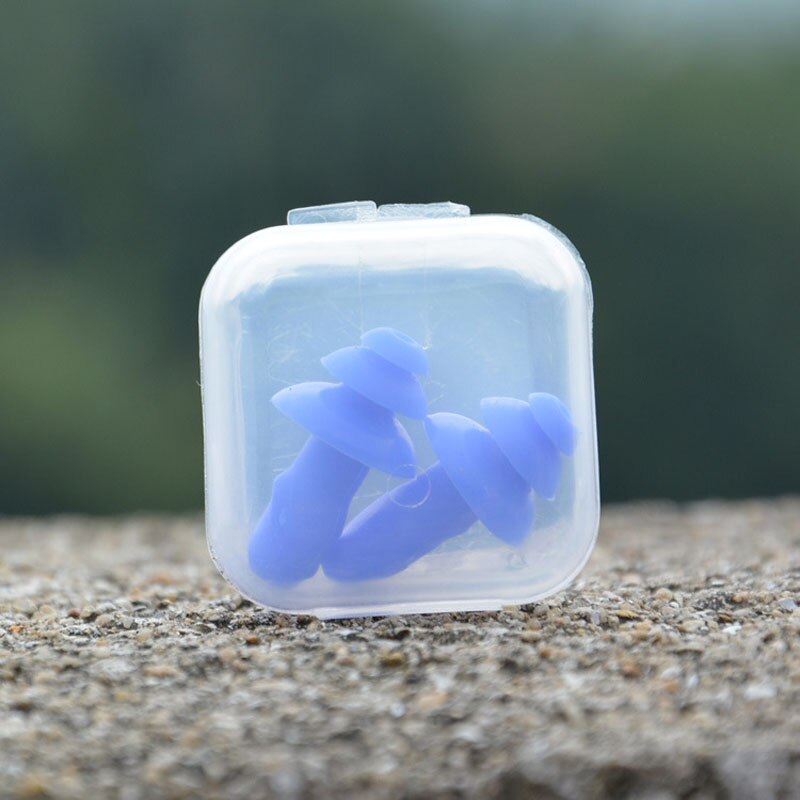 Soft mushroom Silica gel Ear Plugs Tapered Travel Sleep supplies Noise Prevention Swimming waterproof Earplugs MR125: Blue