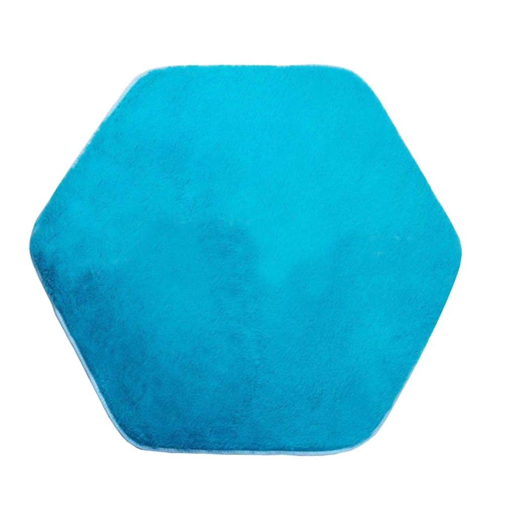 Soft Comfy Play Mat Hexagon Carpet Rug for Kids Play Tent Accessories Blue