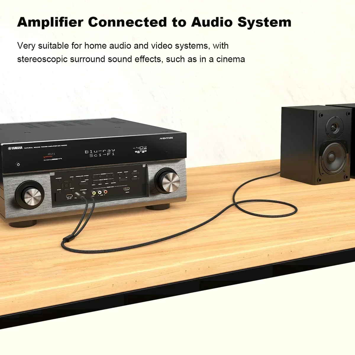 Kabel stereo 3,5 do 6,35 mm TRS do 2 x 6,35 mm TS Mono Y Splitter Audio Cord Kompatybilny z telefonem iPod Laptop Mikser Wzmacniacz