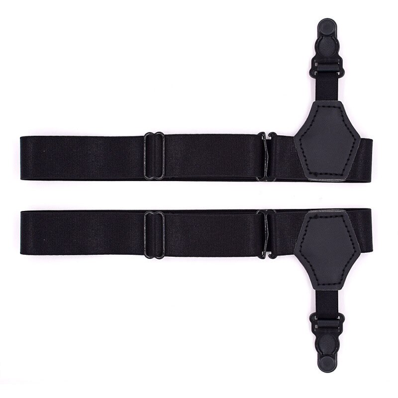 2pcs Black Sock Garters Belt for Men Women Thick Thin Socks Adjustable Elastic Non-Slip Clips Suspenders Braces Holders Hold-Up: Single Clip