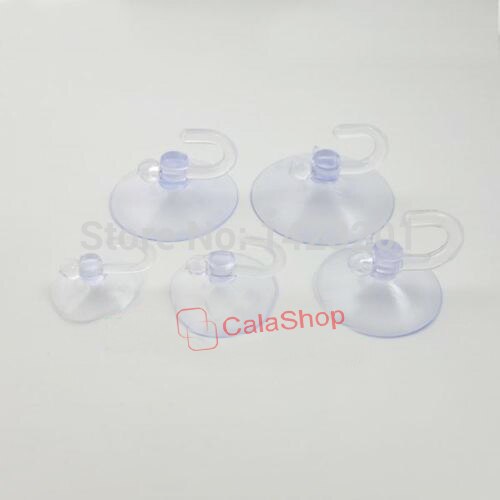 50 stuks / partij plastic haak zuignappen zuignappen bevestiging ophanging voor glazen salontafel pads bruiloft auto decoratie transparant
