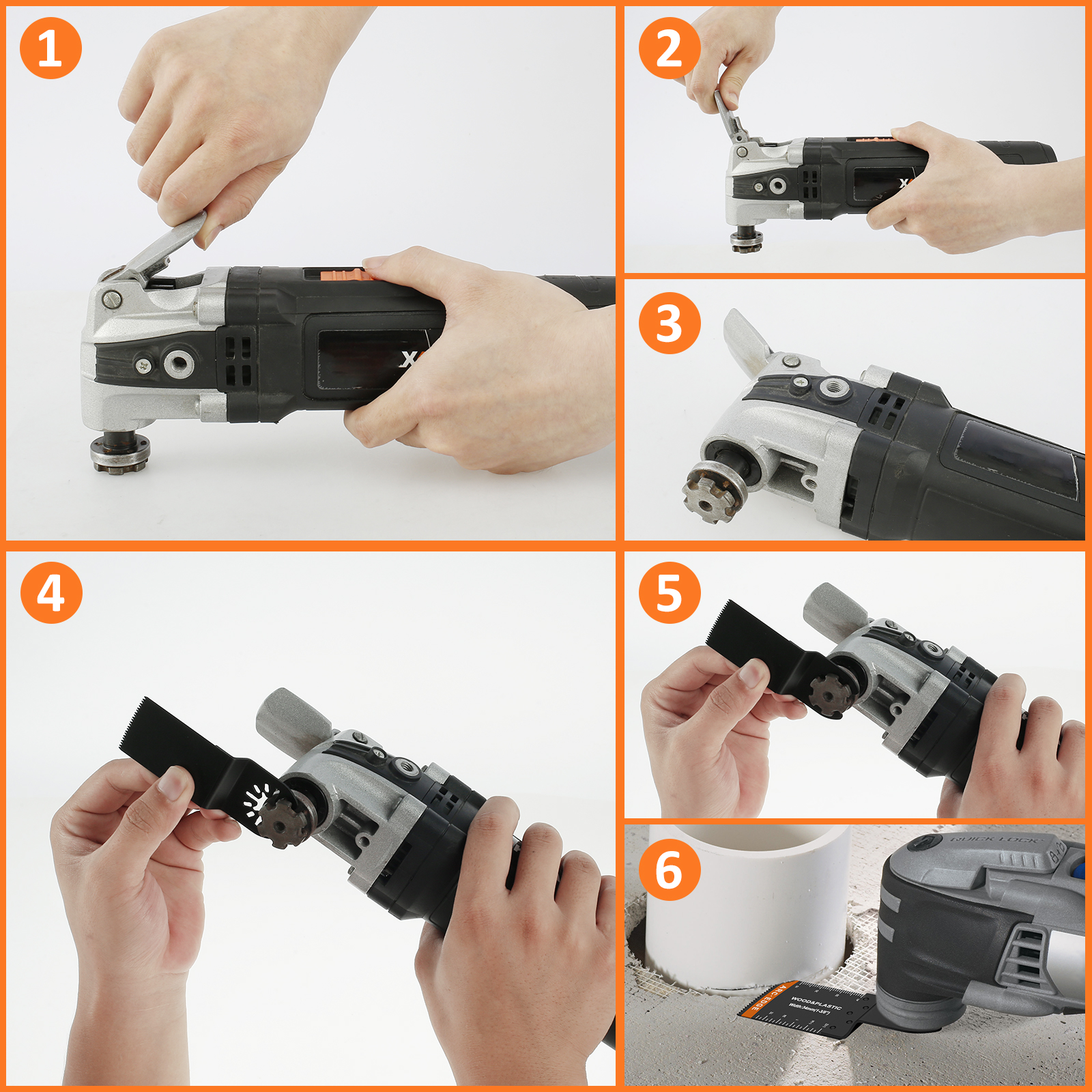 Multitool-Klingen, oszillierendes Sägeblatt, Multifunktions-Sägeblatt, Sägeblatt, Renovator, Multi-Schneideblatt zum Schneiden von Holz, Metall und Kunststoff