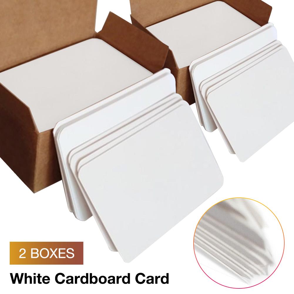 100Pcs Playing Card Blank Hard Paper Card Paper DIY Board Game Postcard Handmade Wallpaper Postcards Message White Card