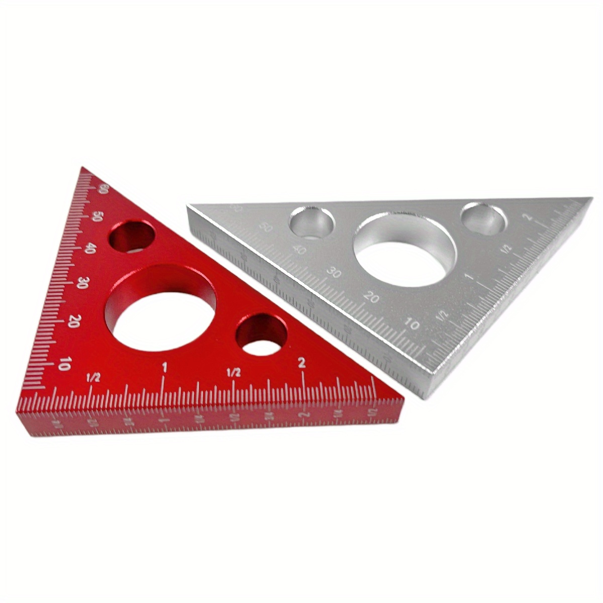 Aluminum Right Angle Ruler Woodworking Ruler Triangle Ruler Scales Machinist Carpenter's Square Height Measuring Tools Gauge
