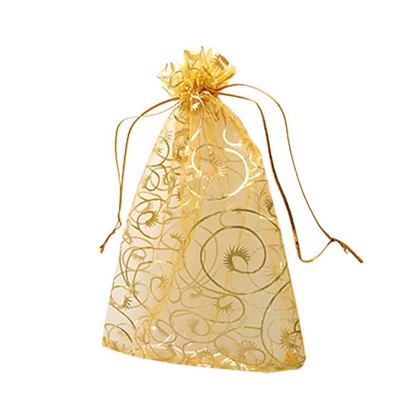 100Stck Organza Taschen Nizza Schmuck Verpackung Taschen Hochzeit Weihnachten Beutel Tasche 9x12cm