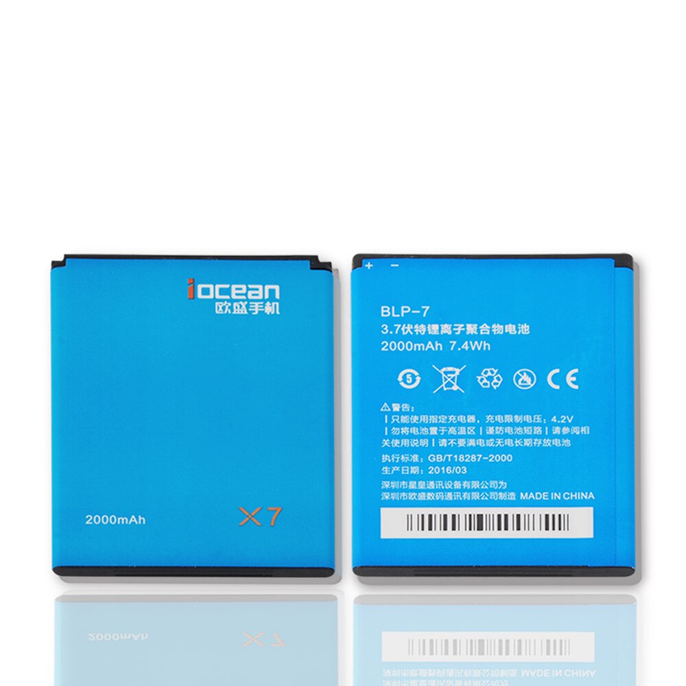 100% Original Backup Iocean X7 2000mAh Battery For Iocean X7 Smart Mobile Phone + + Tracking Number + In Stock