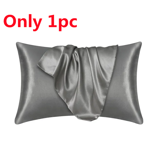 Funda de almohada de satén de lujo para piel de pelo, funda de almohada de satén de seda, juego de fundas de almohada de 51x6 6/76cm, funda de almohada sedosa con cierre de sobre: 50 x 50 cm / Castaño