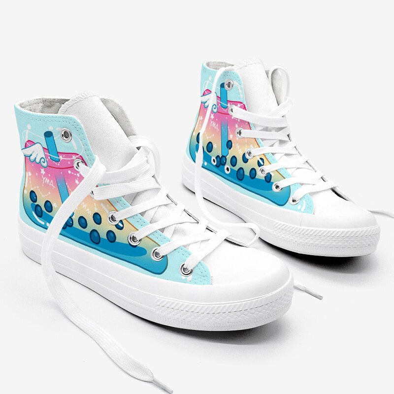 Amy En Michael Originele Mode Vrouwen Sneakers Kleurrijke Hand Geschilderd Canvas Schoenen Studenten Chic Casual Gevulkaniseerd Schoenen