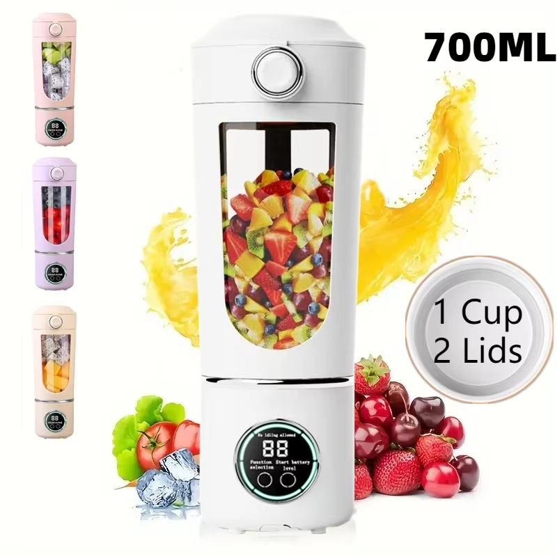 Yeni Taşınabilir Meyve Suyu Yapıcı Shake ve Smoothie'ler için Blender 700 ML Dayanıklı Paslanmaz Sıkacakları Çelik Bıçaklar Blender Smoothie Taşınabilir