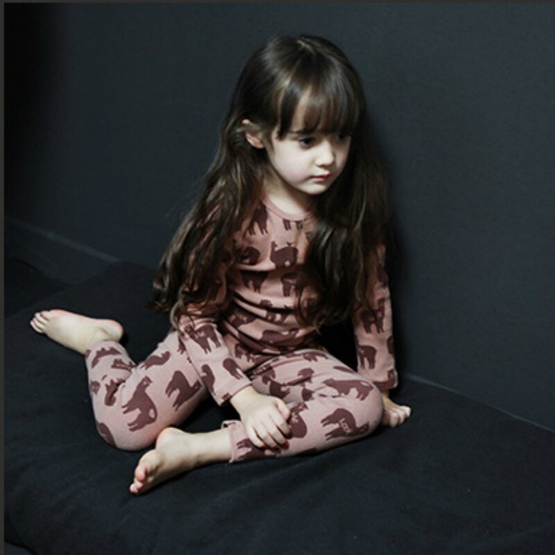Syue moon meisjes pyjama sets herfst kleine katoenen pyjama's kinder katoenen nachtkleding babyjongen homewear nachtkleding kleding