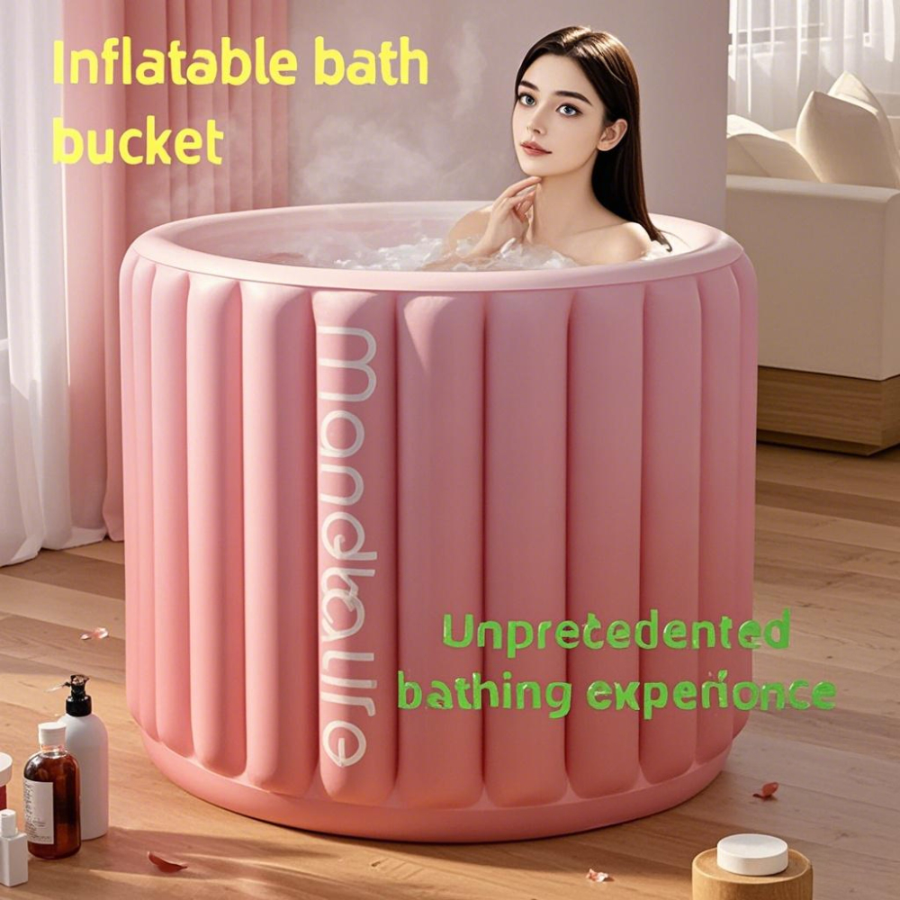 1 oppusteligt badekar, badekar til hjemmet, badekar til børn og voksne, sammenklappeligt badekar til hele kroppen for voksne, spa