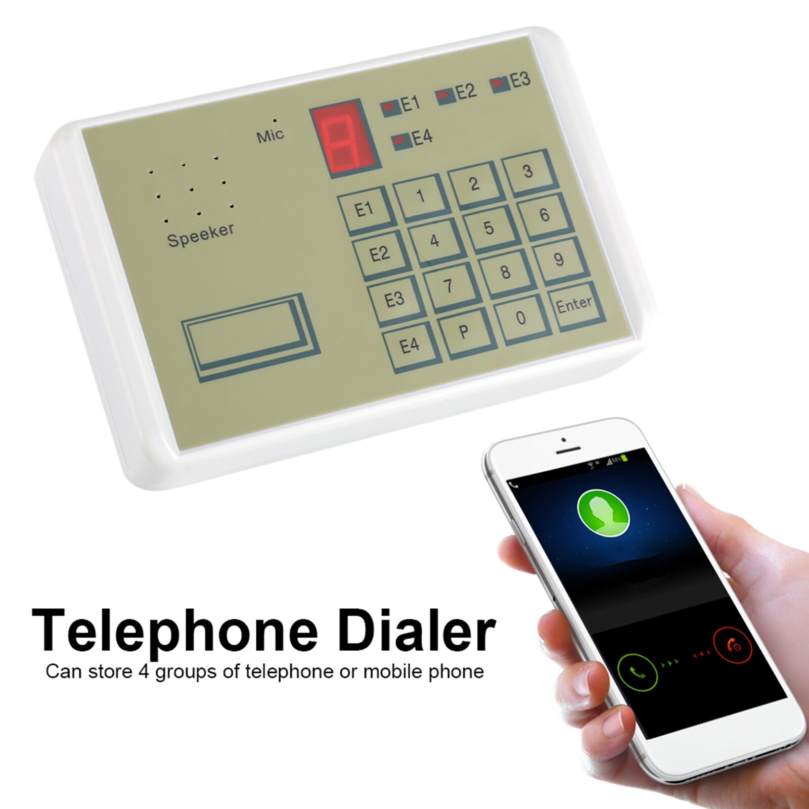 12v telefon stemme dialer kabelforbundet telefon stemme auto-dialer indbrudssikkerhed hus alarmsystem