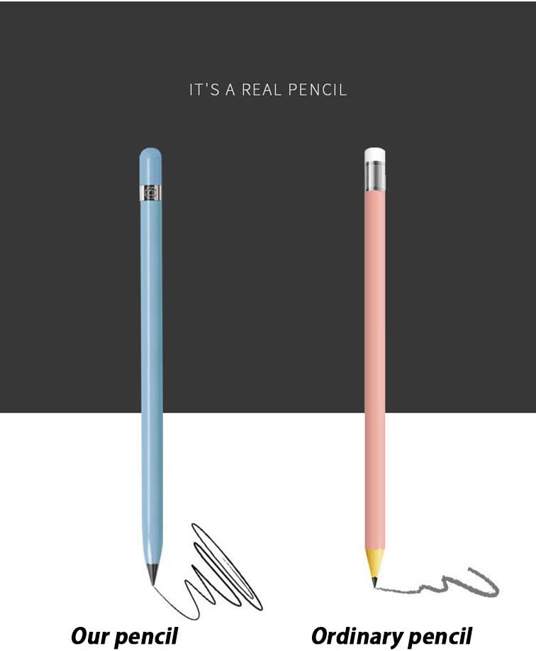 Pióro bez atramentu, wieczny ołówek, nieskończone pisanie metalowe kulkowe długopisy, kolor zbliżony robić ołówek HB
