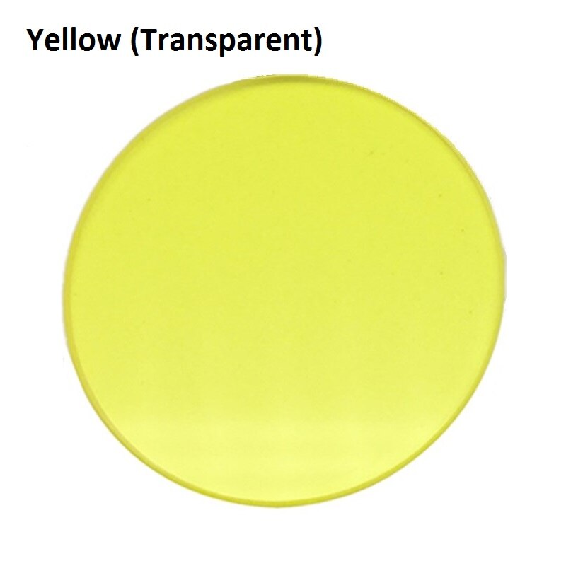 Filtre optique 32mm de diamètre, verre Transparent vert bleu jaune givré blanc jaune pour Microscope biologique 1 pièce: YELLOW