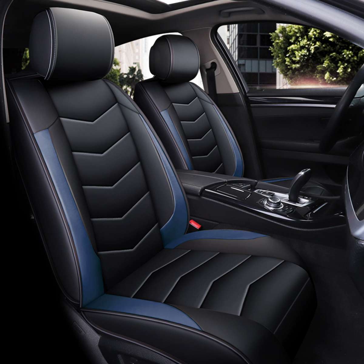 Funda Universal de asiento de cuero PU para BMW para Peugeot accesorios de coche protector de asiento delantero para asiento de vehículo