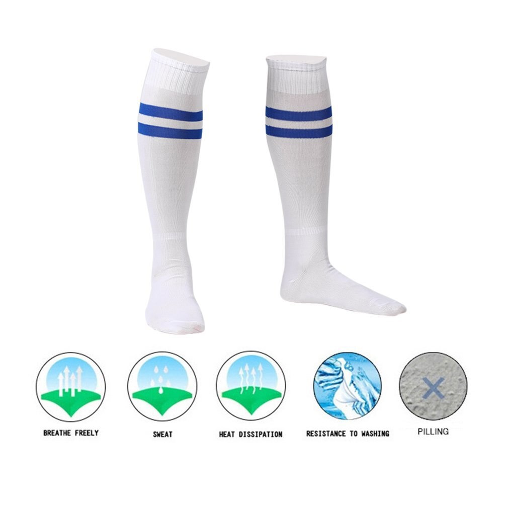 1 par sportstrumpor knäbensstrumpor fotboll basebollfotboll över knäfoten män damstrumpor