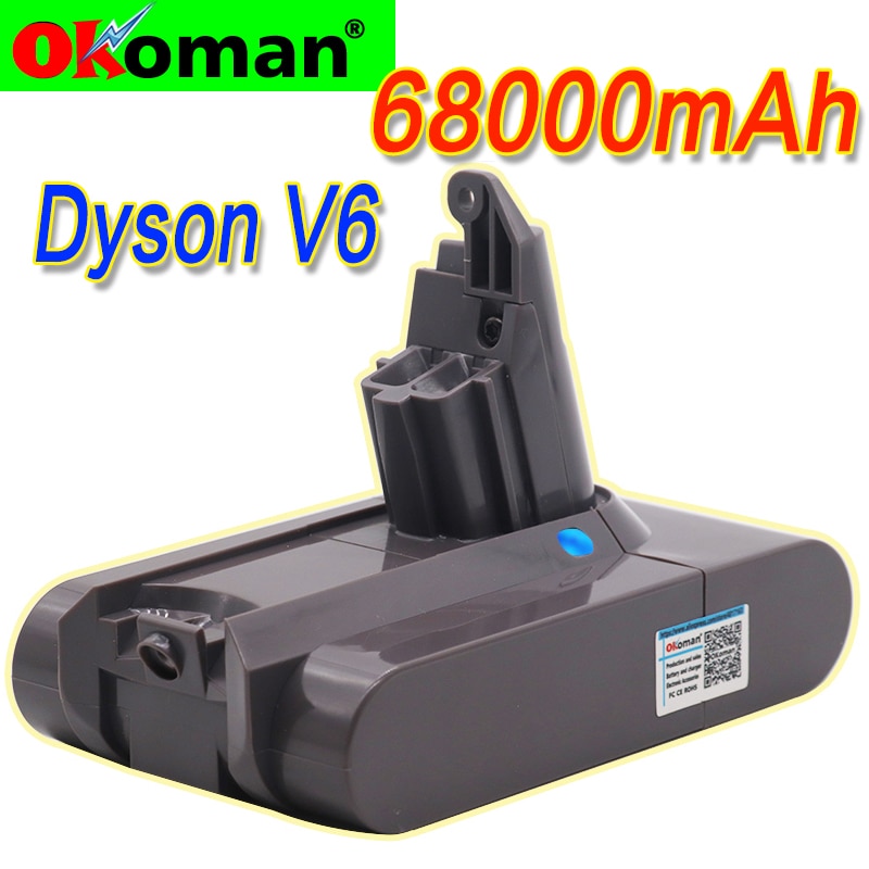 21.6V 68000Mah Li-Ion Batterij Vervanging Voor Dyson Batterij 9.8Ah V6 DC61 DC62 DC72 DC58 DC59 DC72 DC74 Vacuüm cleaner 965874-02