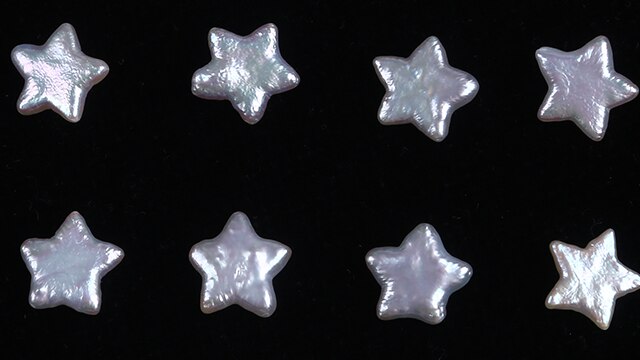 12mm White Star Shape Freshwater Pearls Loose Beads