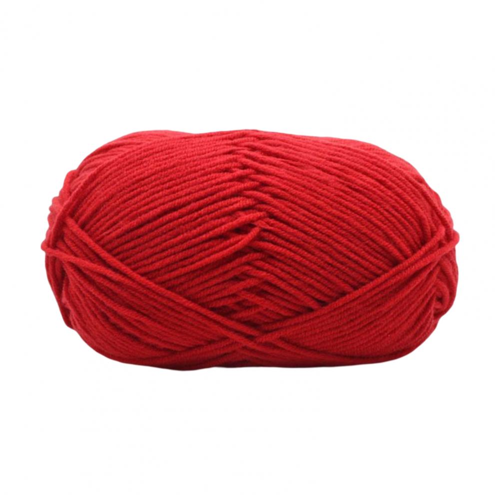 Fil de crochet en coton de lait 4 plis, ligne d'épaisseur, fil de laine ogo, , ultra doux, lework grossier, bricolage: Rouge