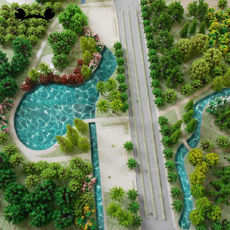 10pcs DIY Architectual building Model making sand table material waterscape paper sticker water ripple lines sticker 297x210mm