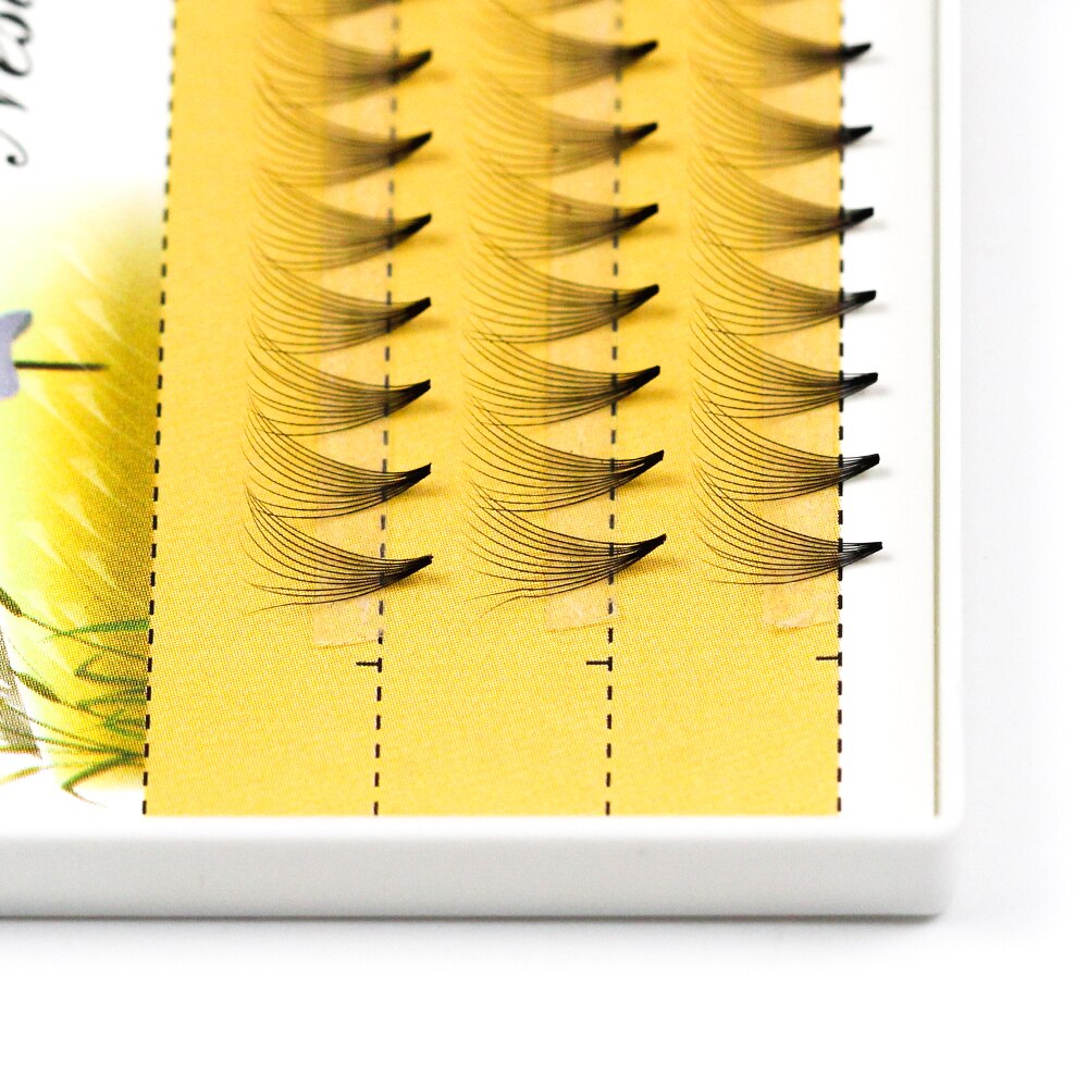 Enten Wereld 10D Adhensive Wortel Individuele Wimper 60 Stuks Make Up Cluster Rusland Volume