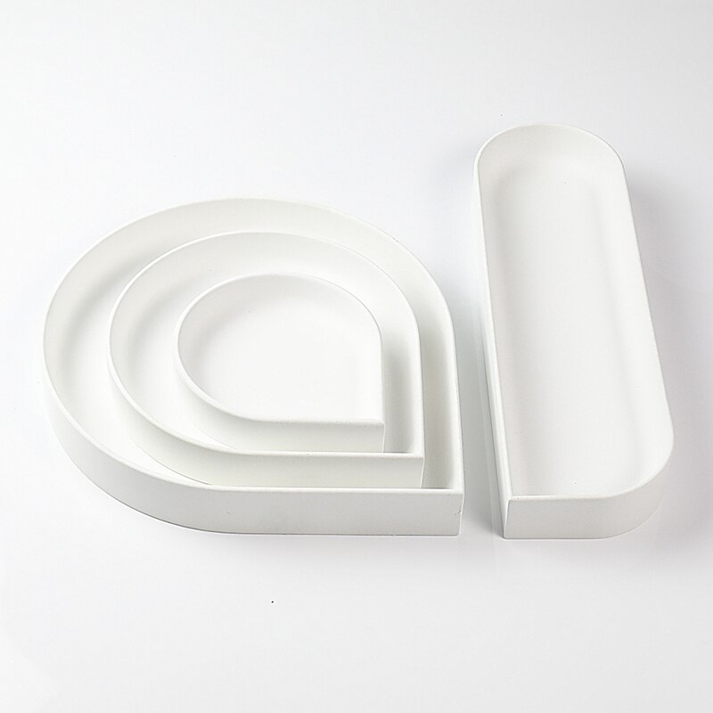 Tray mold storage box combination silicone mold cement plaster place piece water home storage tray silicone mold