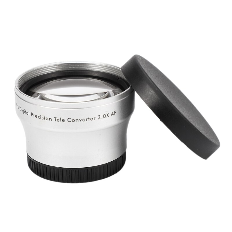 NEWYI 37mm 2.0X TELE Telephoto LENS for Camcorder 37 mm 2X Silver
