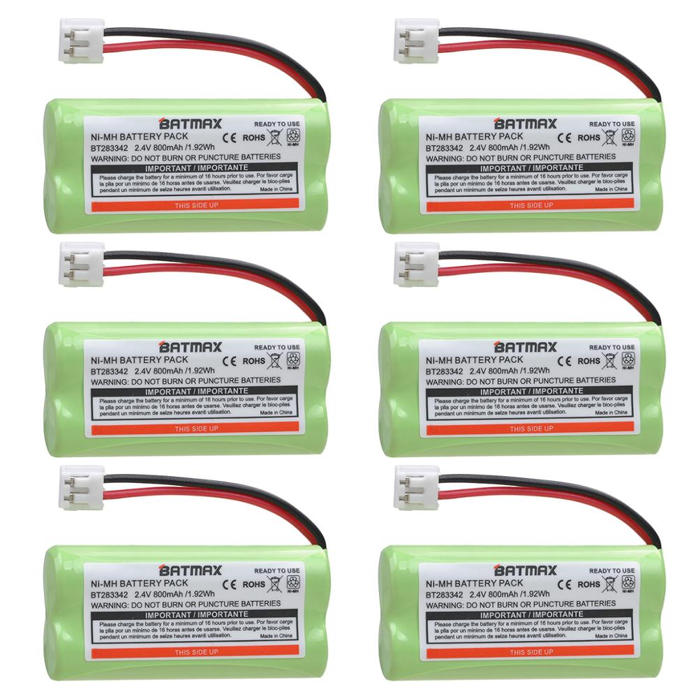 Batmax 2.4V 800mAh NIMH Battery Pack for VTech BT166342 BT266342 BT183342 BT283342 TL90070 2.4v battery