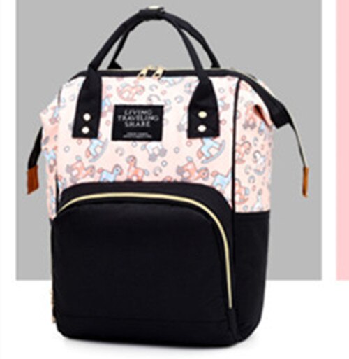 Mode Mummie Moederschap Zak Multifunctionele Luiertas Rugzak Nappy Baby Tas Met Kinderwagen Bandjes Voor Baby Care: Style 2 Black