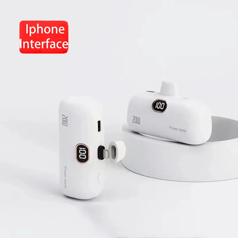 Xiaomi-Mini cápsula de banco de energía inalámbrico, fuente de alimentación móvil, batería externa de emergencia, cargador rápido para iPhone tipo c, 30000mAh: green / 30000mAh