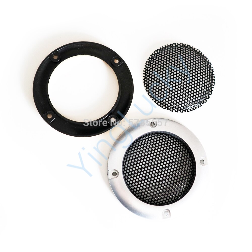 2PCS 2Inch Speaker Net Cover Mesh Enclosure ,with black protective iron mesh Circle Speaker Accessories Kits DIY arcade cabinet