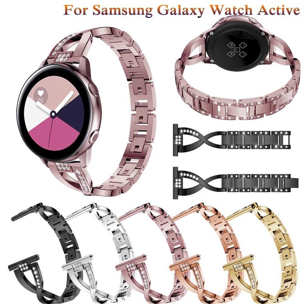 20Mm Mode Armband Voor Huami Amazfit Gtr 42Mm Vrouwen Band Met Strass Armband Voor Samsung Galaxy Horloge actieve Bracele