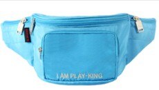 PLAYKING Functional bike bicycle light Waterproof Nylon Waist Bag Outdoor Sports Belt Bag Hiking Camping Turn Signal light: Blue Color