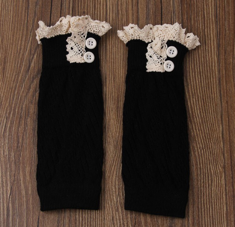 1 paire doux hiver enfants filles bébé à la tricoté dentelle jambières nourrissons bambins guêtres manchettes chaussettes genou haut