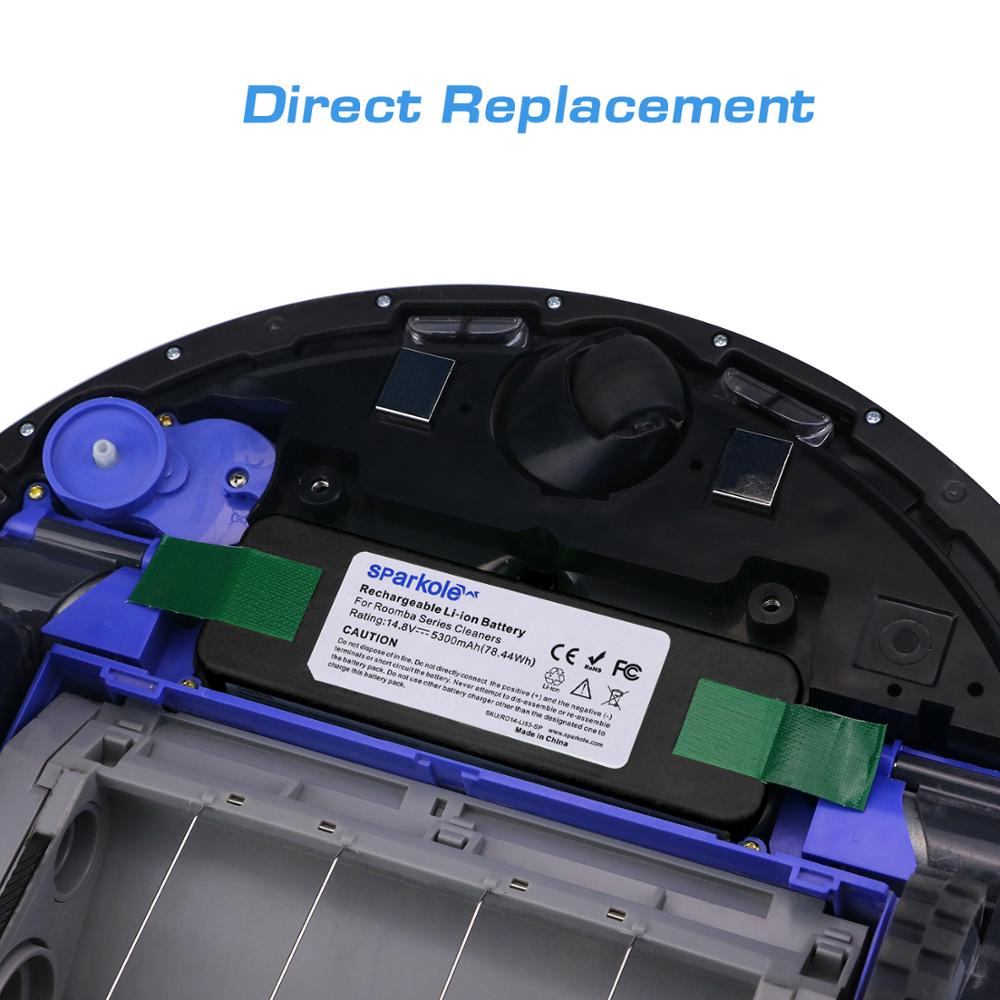 5.3ah 14.8v li-ion batteri til irobot roomba 500 600 700 800 serier 510 531 555 560 580 620 630 631 650 670 770 780 790 870 880