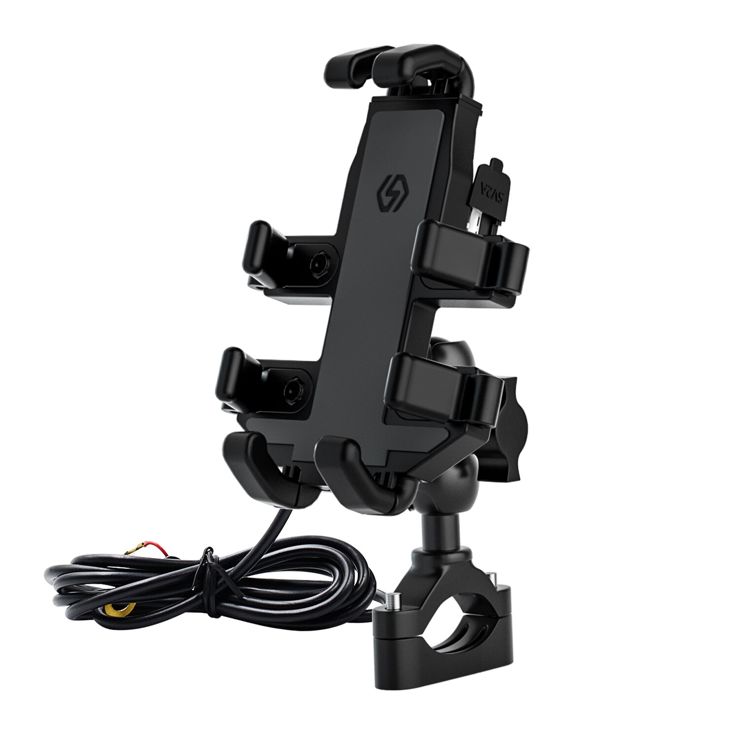 Cargador inalámbrico para motocicleta, soporte de teléfono resistente al agua de 12V, para moto de montaña y Motocross: Default Title