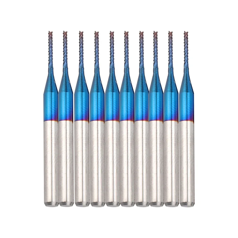 10 stks 1mm Frees Carbide Frees Tapered Maïs End CNC Frezen Voor Hout Metaal CNC PCB Frees
