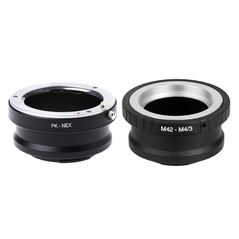 1 Pcs 6 X 6 X 3.2Cm Adapter Ring & 1 Pcs 5.9 X 3Cm Lens Adapter Ring M42-M4/3