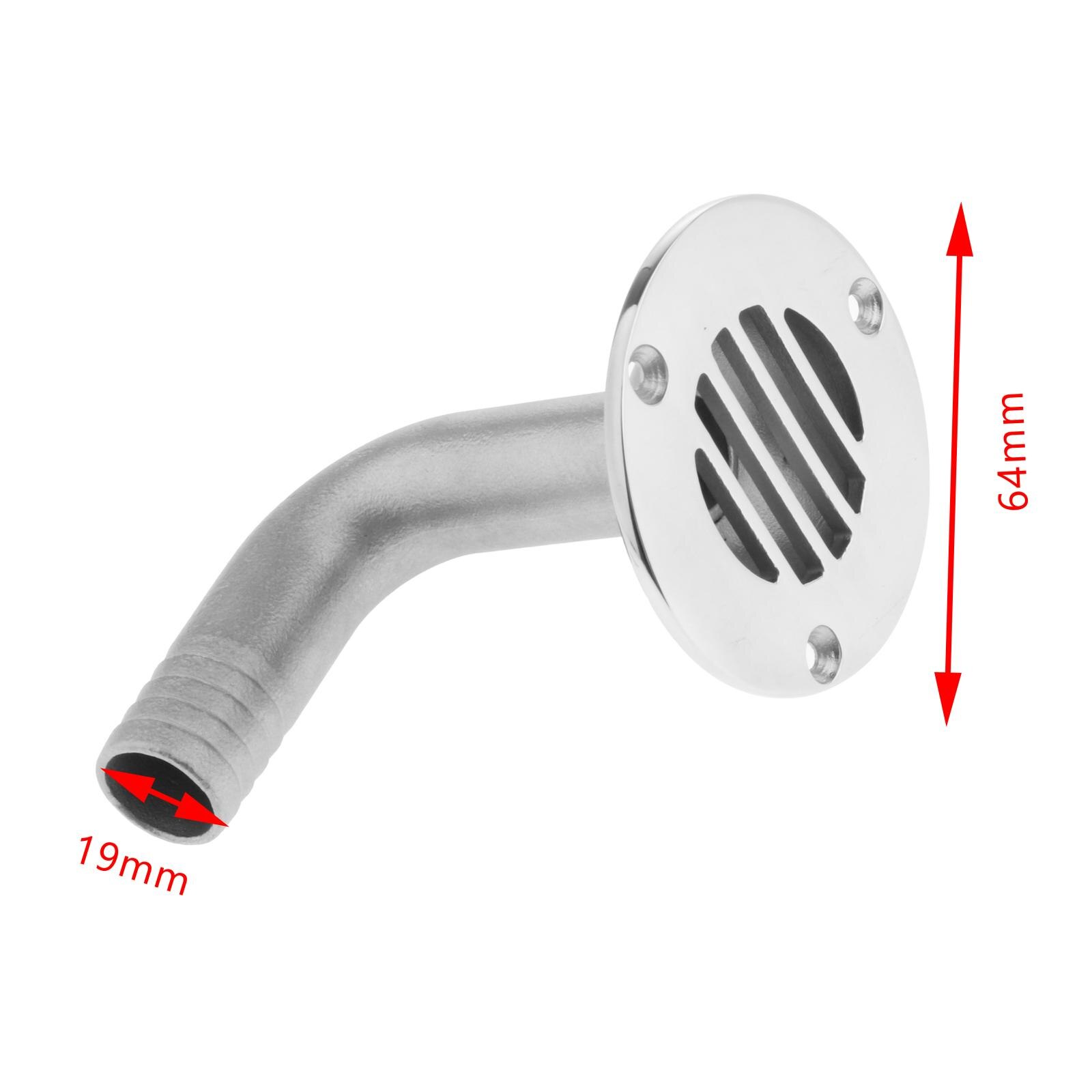 Floor Drain Scupper 90 Degree Stainless Steel Boat Ship Plumbing Fitting 3/4in, Easy to Install and Remove