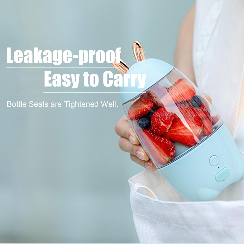 Bärbar mixer sladdlös personlig mixer juicepress mini mixer smoothie mixer med usb uppladdningsbar 300ml hemsportresor