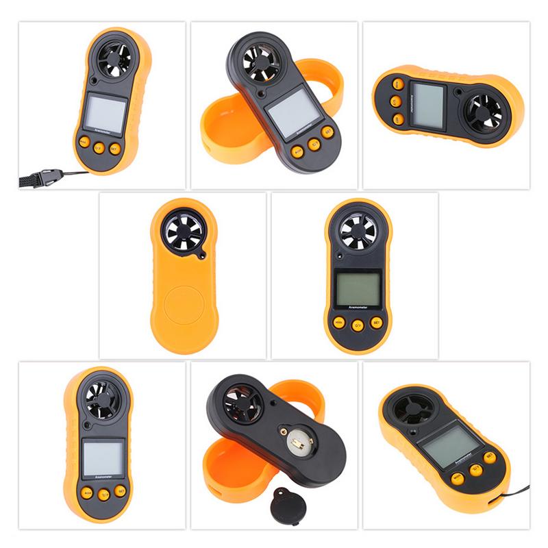 Digitale Lcd Cfm/Cmm Thermo Anemometer Infrarood Thermometer Voor Wind Gauge Meter