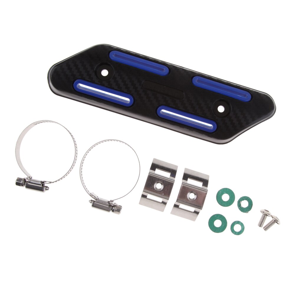 Silenciador de escape de motocicleta, cubierta protectora de tubo de calor para HONDA: Azul