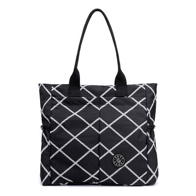 10 farger kvinners uformelt lerret stor kapasitet vanntett lett skulderveske håndveske mamma bag: sortere vattert