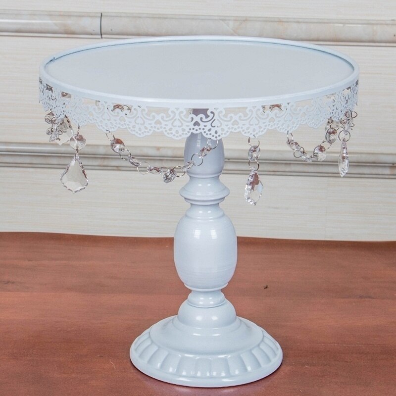 Cake Stand Display Dessert Cake Metal Stand Wedding Party Birthday Party Crystal Frame Dining Table Decoration Safe Reliable: White crystal M