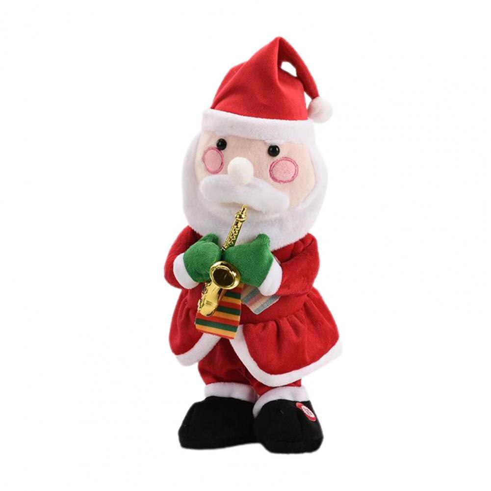 Kerst Speelgoed Met Instrument Lichtgewicht Muziek Geluid Elektrische Kerstman Zingen Pop Sneeuwpop Speelgoed Voor Plezier