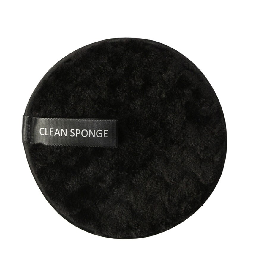 Make Up Spons Remover Handdoek Gezicht Reiniging Doek Pads Pluche Bladerdeeg Mode Esponja Maquillaje Konjac Spons Gezichtsreiniger: Black