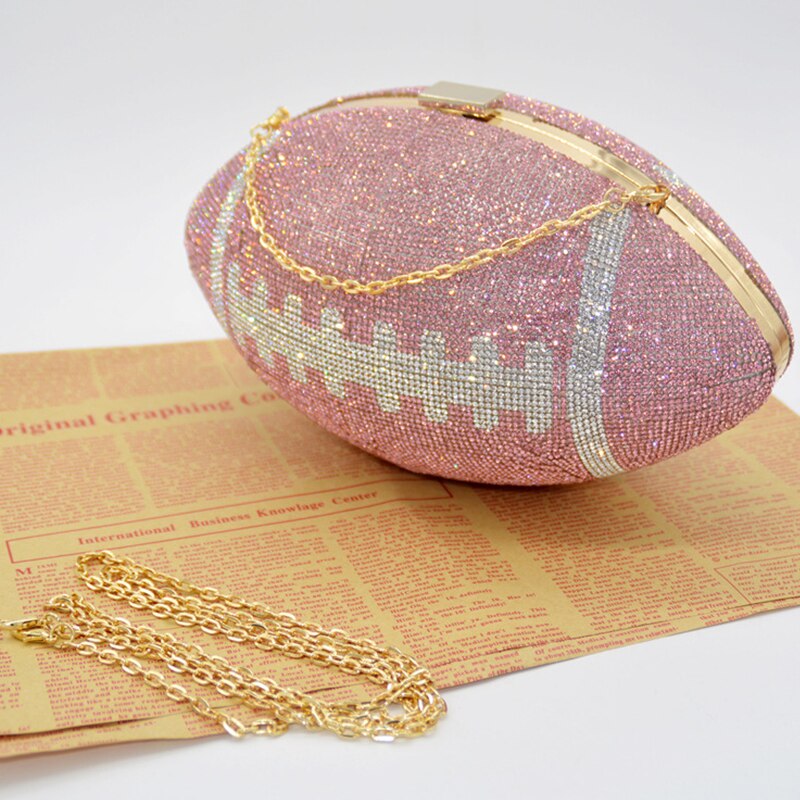 Melhor presente bola forma de cristal embraiagens feminino festa bolsa amarelo/marrom 4 cores senhoras banquete bolsas boate femaleprom saco: Pink