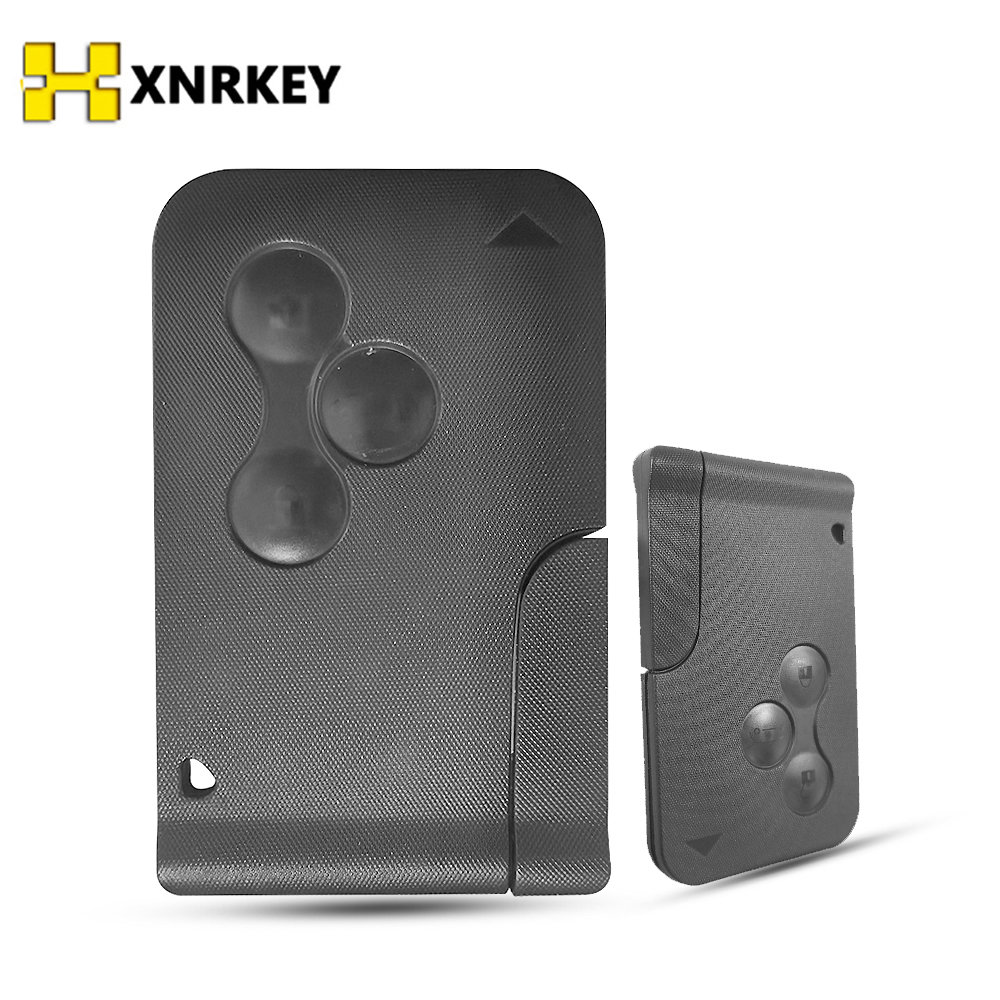 Xnrkey Vervanging 3 Knoppen Smart Card Key Shell Voor Renault Megane 2 3 Koleos Scenic
